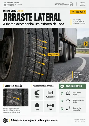 Página de referência visual de desgaste em pneu de caminhão